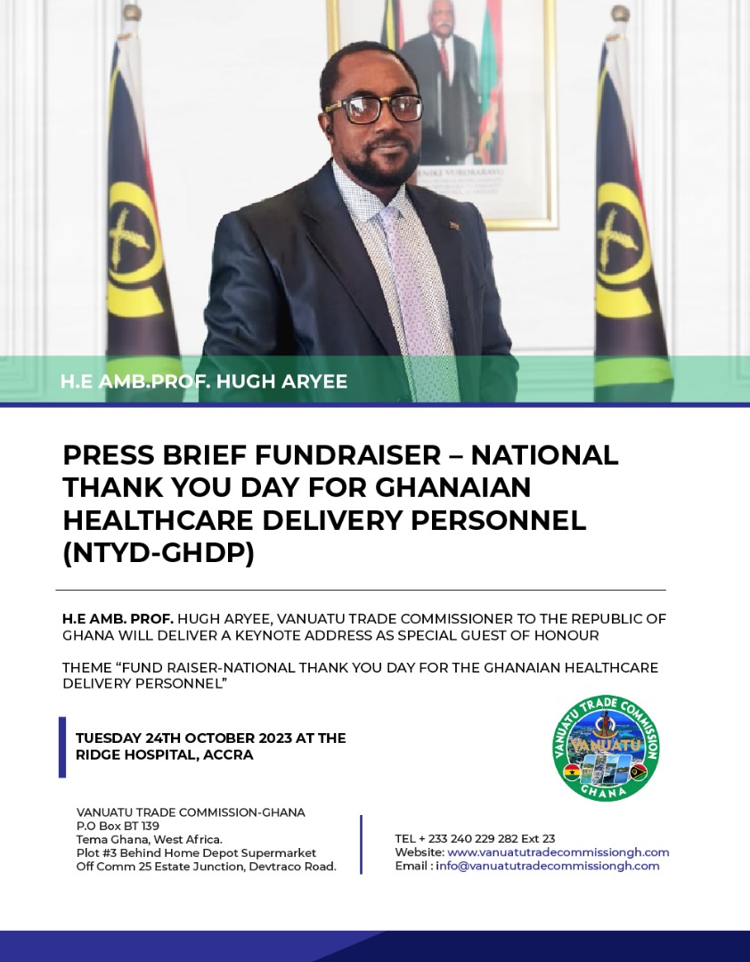 PRESS BRIEF FUNDRAISER -NATIONAL THANK YOU DAY FOR GHANAIAN HEALTHCARE DELIVERY PERSONNEL (NTYD-GHDP)
